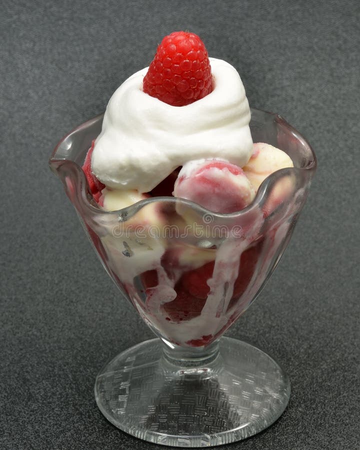 Raspberry Ice Cream Swirl stock photo