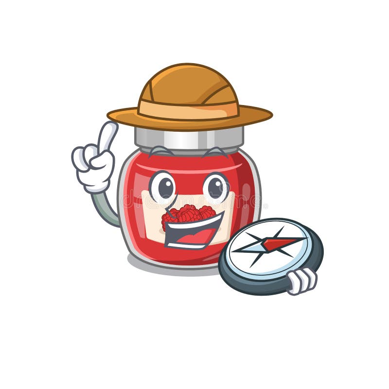 Raspberry Jam Experienced Explorer Using A Compass Stock Vector Raspberry Jam Experienced Explorer Using A Compass Stock Vector