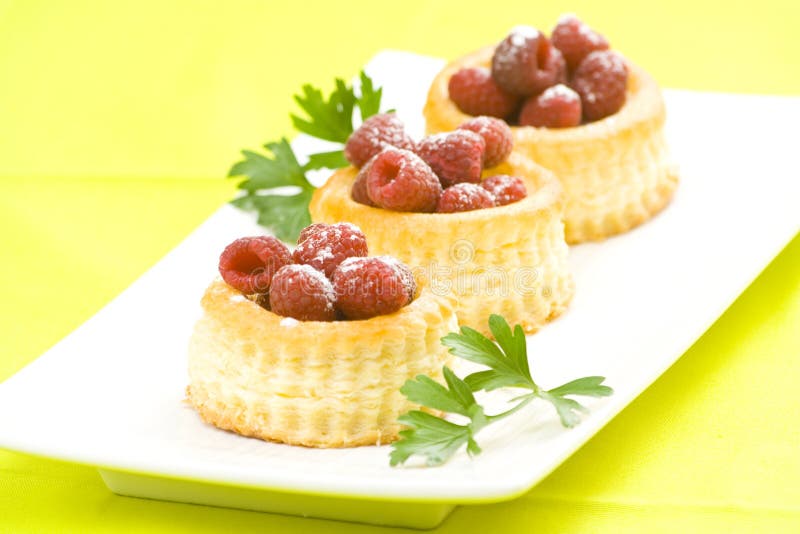 Raspberry Pastry Cream and Decorated Stock Image - Image of decoration ...