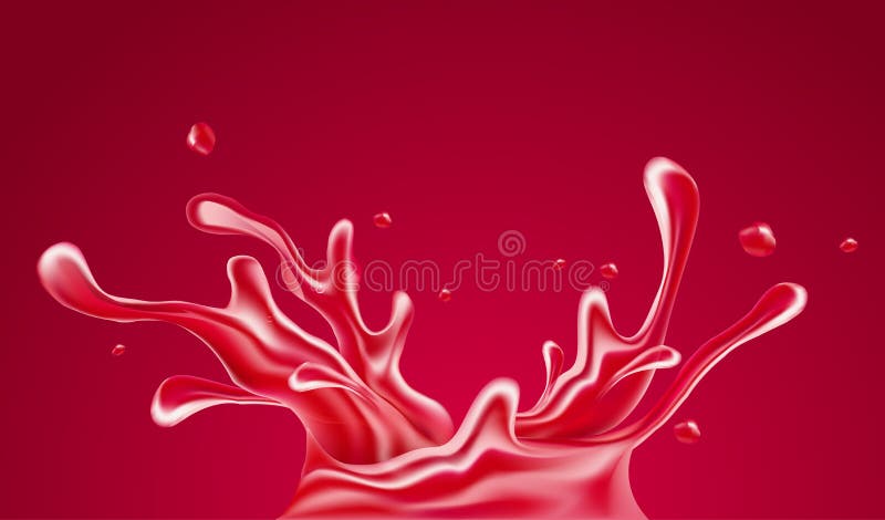 Raspberry or strawberry juice splash. Vector illustration. royalty free illustration Raspberry or strawberry juice splash. Vector illustration. royalty free illustration