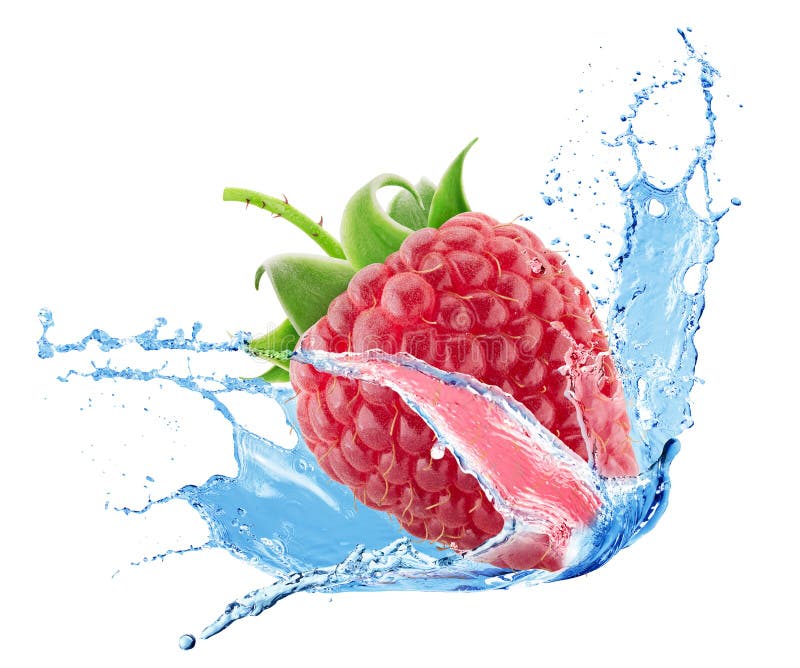 Raspberry Water Splash stock photo. Image of abstract 125700578