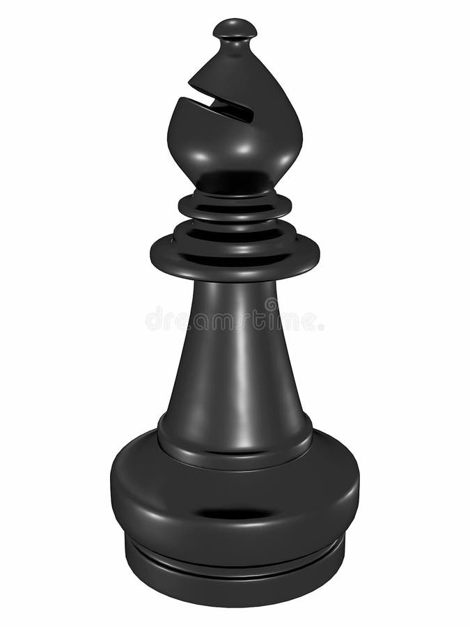 Chess Bishop Black Top View Left Stock Image - Image of knight, bishop ...