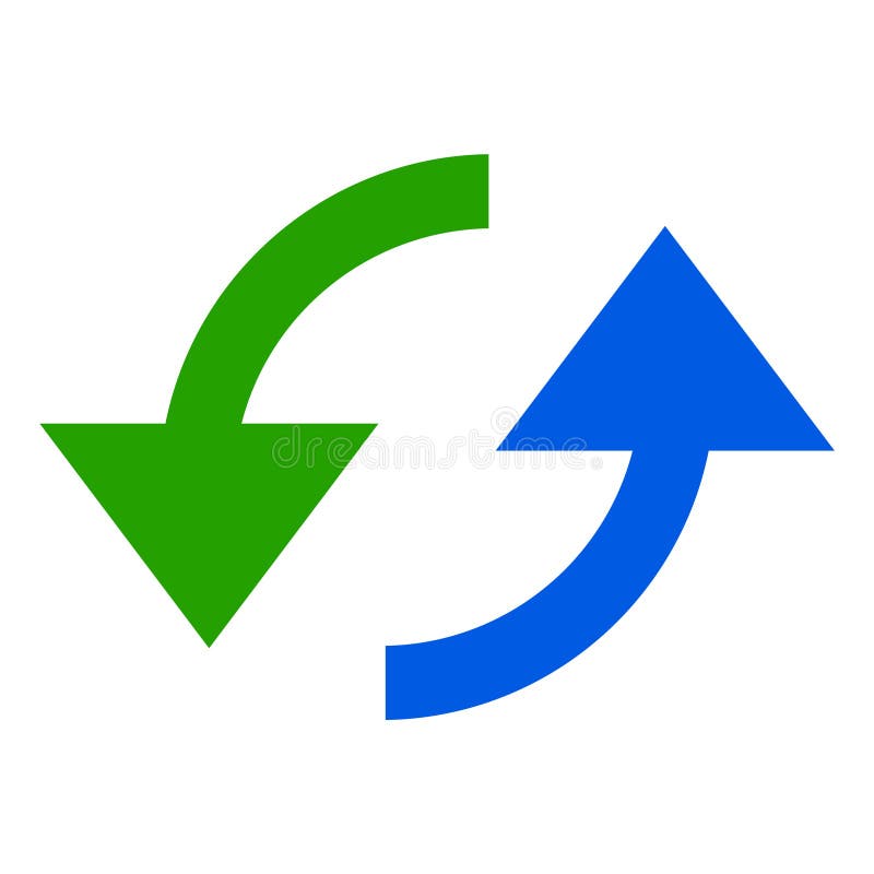Raster Sync Arrows Icon Illustration royalty free illustration