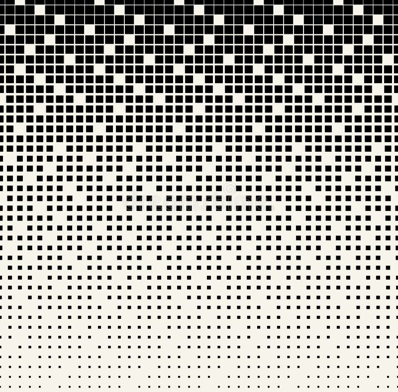 Rastrerad modell för abstrakt geometrisk svartvit lutningfyrkant stock illustrationer