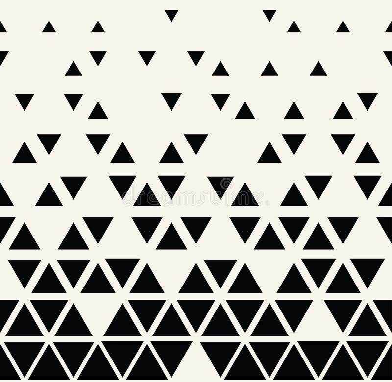 Rastrerad modell för abstrakt geometrisk svartvit triangel för grafisk design royaltyfri illustrationer
