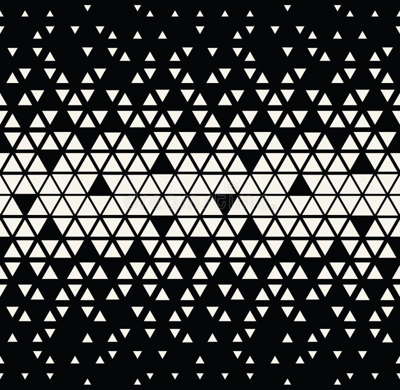 Rastrerad modell för abstrakt geometrisk svartvit triangel för grafisk design vektor illustrationer