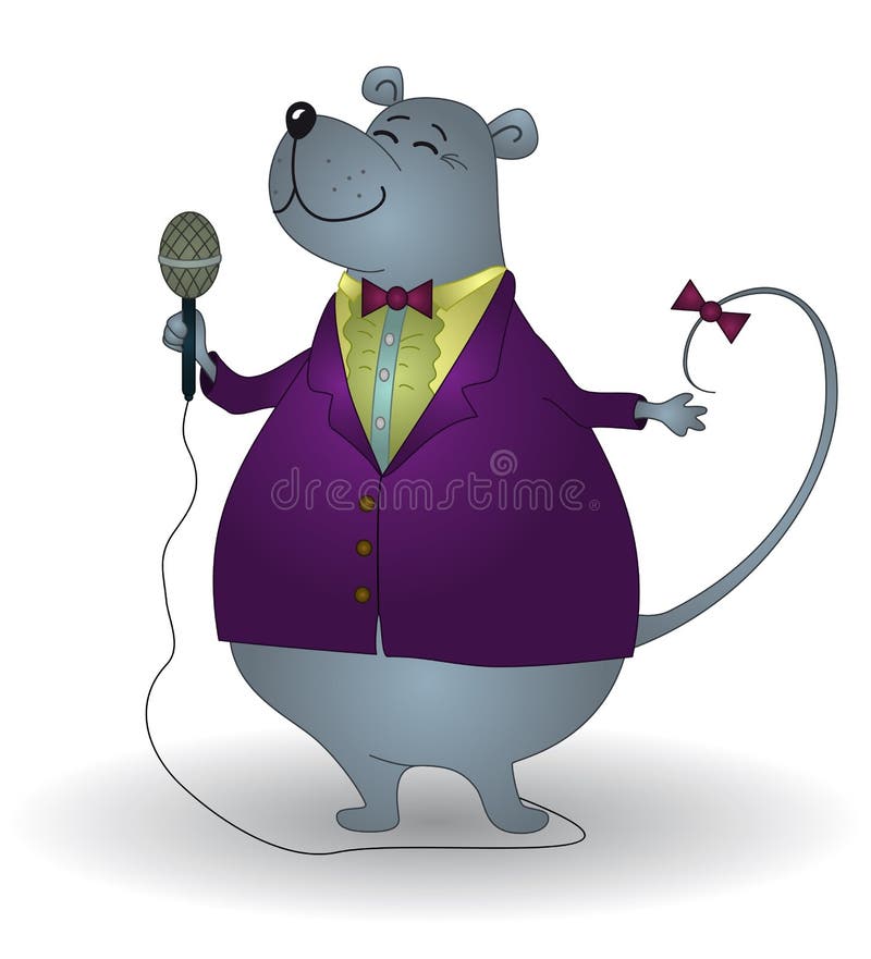 Rat-chanteur illustration libre de droits Rat-chanteur illustration libre de droits