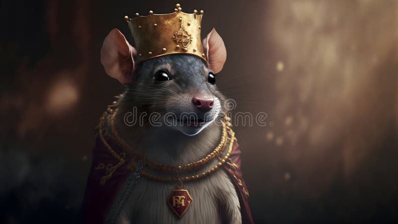 Rat King Medieval Portrait, Neural Network Generated Art Stock Illustration  - Illustration of artwork, crown: 272303192