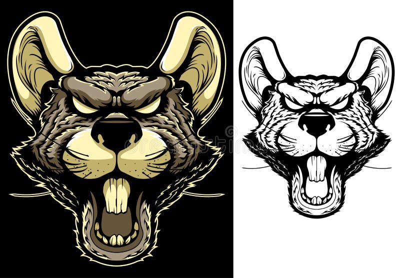 Rat Mascot Head stock vector. Illustration of monochrome - 163909000 Rat Mascot Head stock vector. Illustration of monochrome - 163909000