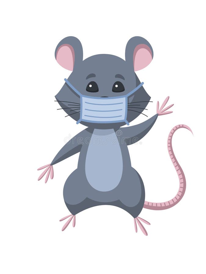 Rat In Medical Mask. Coronavirus In The Year Of The Rat 2020. Concept  Illustration Of The Coronavirus Pandemic Stock Illustration - Illustration  of china, hantavirus: 178477602