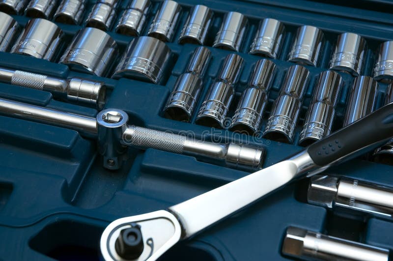 Ratchet kit stock image. Image of shining, equipment, ratchet 1273737