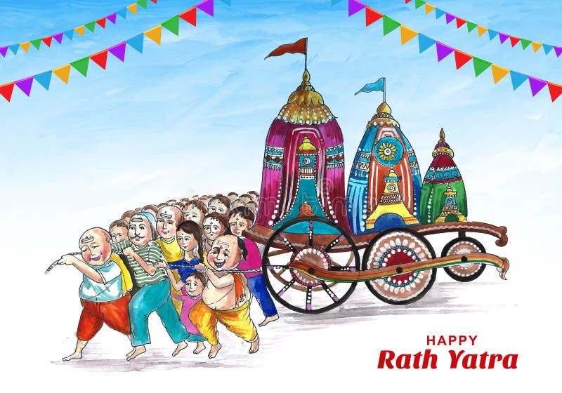 RATH YATRA DRAWING IN OIL PASTELS | HOW TO DRAW JAGANNATH PURI RATHYATRA...  | Oil pastel, Soft pastels drawing, Festival paint