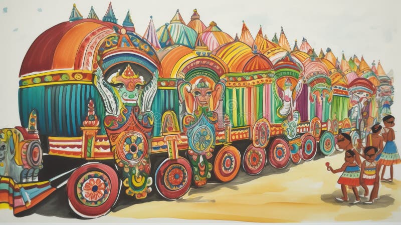 The Rath Yatra Painting by Anupam Pathak - Fine Art America