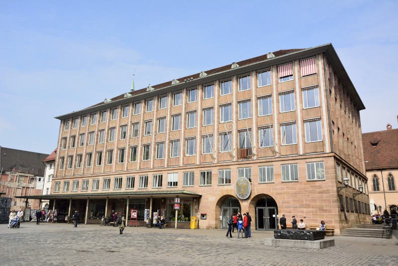 Rathaus building on Hauptmarkt square in Nuremberg