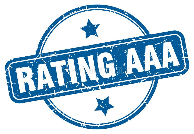 Rating aaa stamp stock vector. Illustration of rating 122113303
