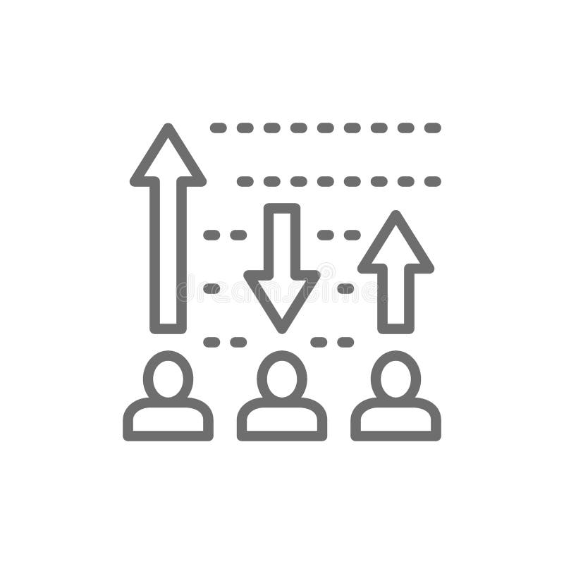 Rating of political candidates, social poll of voter line icon. royalty free illustration Rating of political candidates, social poll of voter line icon. royalty free illustration
