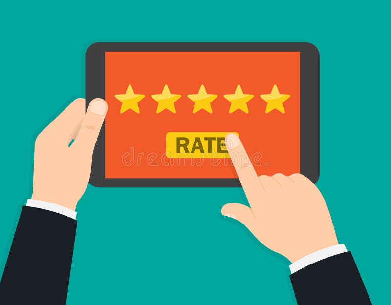 Rating and review. Customer reviews, rating, classification stock illustration