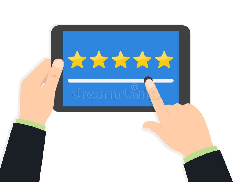 Rating and review. Customer reviews, rating, classification stock illustration