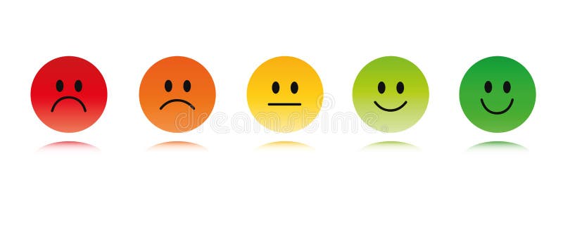 Rating Smiley Faces Red To Green Stock Vector - Illustration of ...