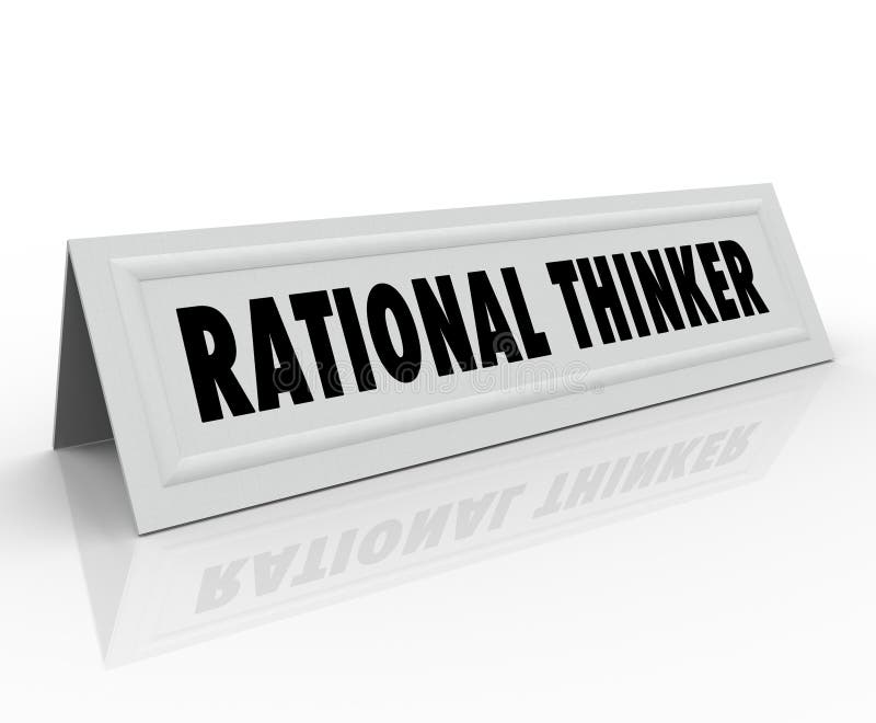 Rational Thinker Name Tent Card Reason Sensible Thought Speaker