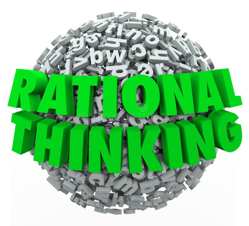 Rational Thinking 3d Words Reasonable Sensible Thought