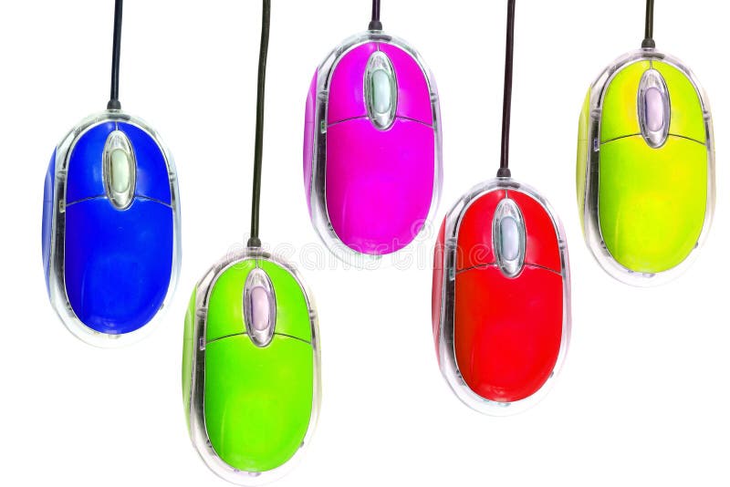 Colorful computer mouse isolated on white. Colorful computer mouse isolated on white