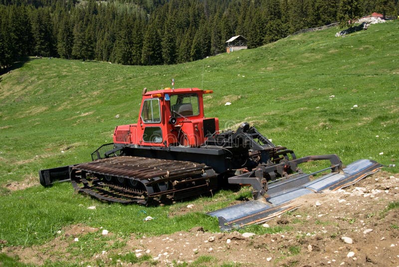 Ratrack in mountain resort