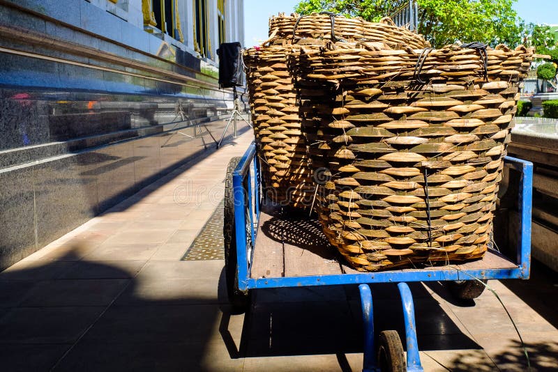 Rattan basket stock photo. Image of trade, waggon, market 41238558