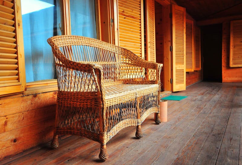 Rattan chair stock image. Image of handmade, fiber, porch - 22403545