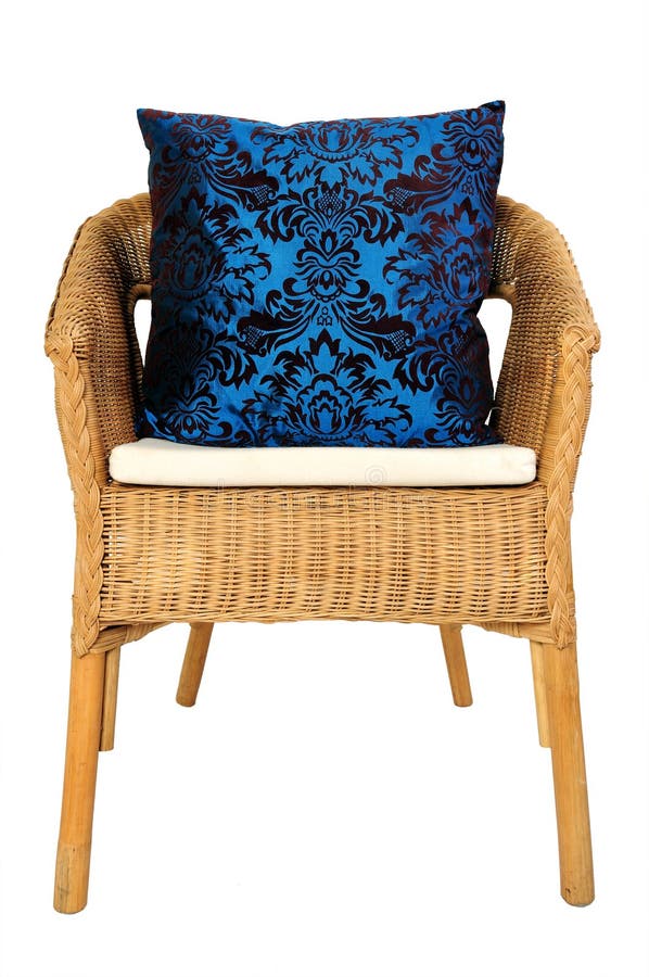 Rattan-Stuhl lizenzfreies stockfoto