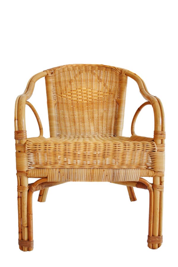 Rattan-Stuhl lizenzfreies stockbild