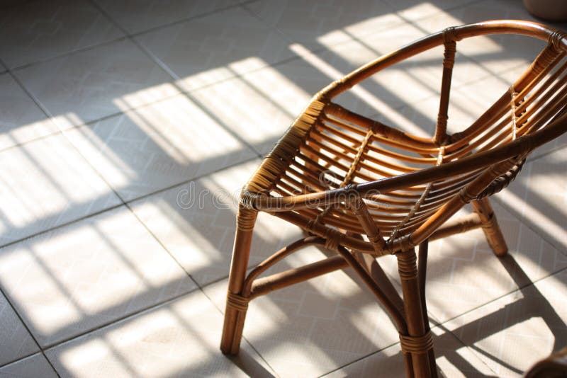 Rattan-Stuhl stockbilder