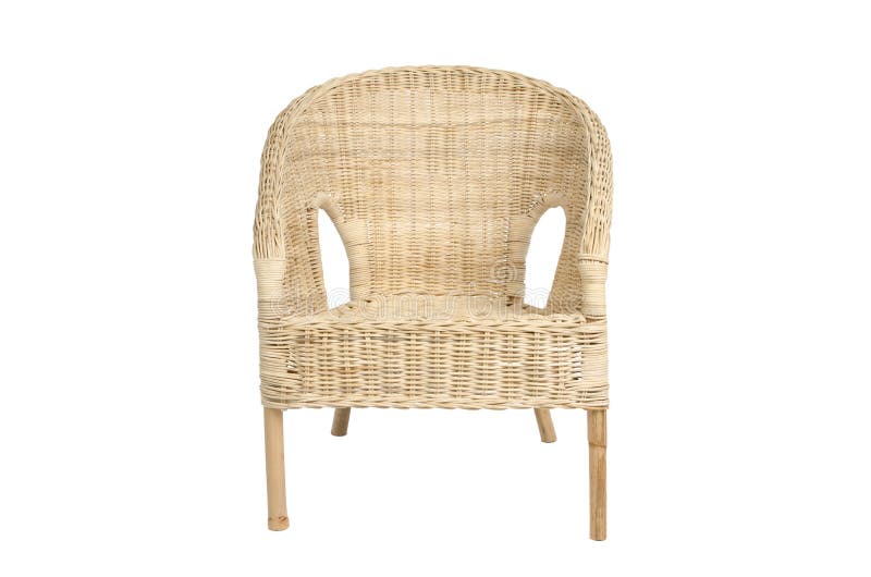 Rattan-Stuhl lizenzfreie stockfotografie