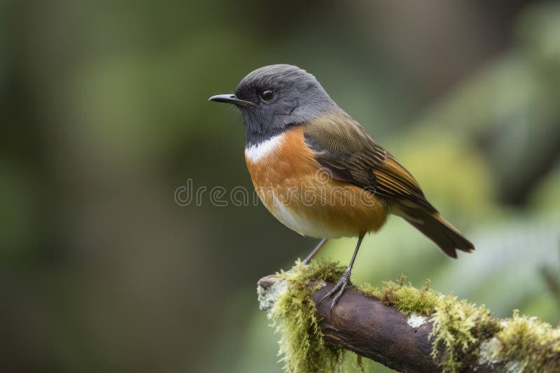 Rattenvogel mit Blick auf die Baumkronen stock abbildung