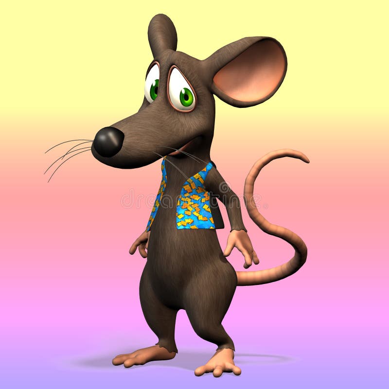 Very cute toon mouse with clipping path. Very cute toon mouse with clipping path