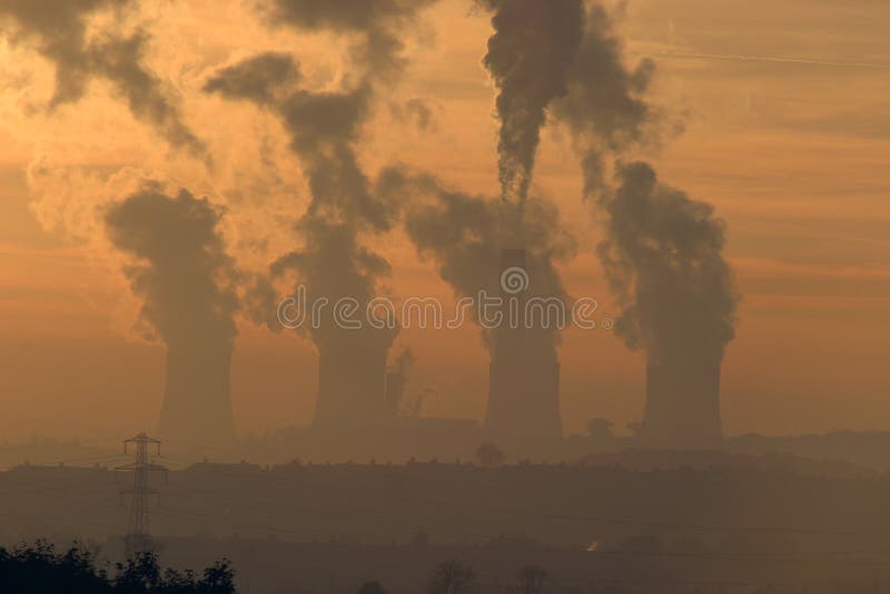 Wintry Sunset, Over Radcliffe On Soar, coal fired power station, Nottingham. Wintry Sunset, Over Radcliffe On Soar, coal fired power station, Nottingham