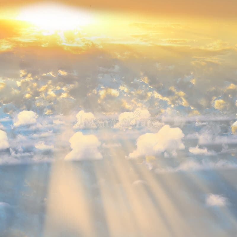 Rauch über Sonnenuntergang Wolken mit Sonnenschein lizenzfreie stockfotos Rauch über Sonnenuntergang Wolken mit Sonnenschein lizenzfreie stockfotos