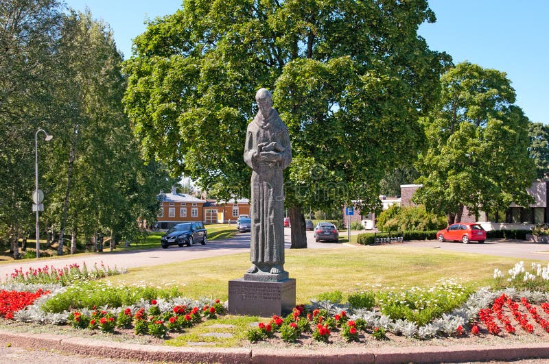 Rauma. Finland. Saint Francis of Assisi Sculpture royalty free stock images Rauma. Finland. Saint Francis of Assisi Sculpture royalty free stock images