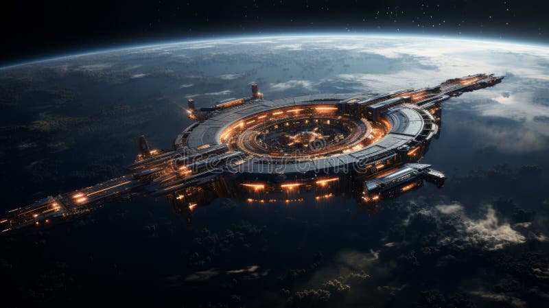 Raumfähre, die von einem Kosmodrom abhebt. schöne Visualisierung eines Raumschiffs, das sich vom Raumschiff abhebt. vektor abbildung