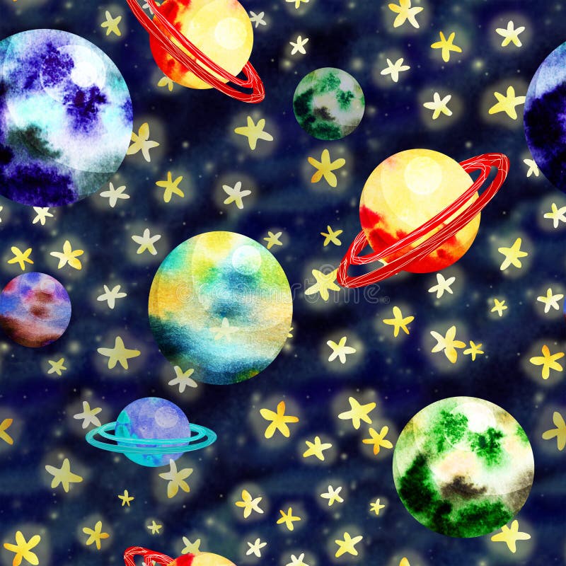 Raummuster mit Planeten vektor abbildung Raummuster mit Planeten vektor abbildung