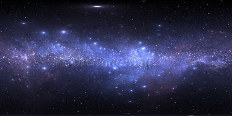 Raumnebelfleck mit Sternen Karte der Umwelt 360 HDRI der virtuellen Realität Equirectangular Projektion des Universums, kugelförm