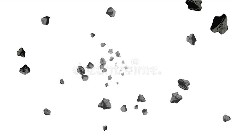 Raumsteinuniversum des Bergbaus des Meteorits 4k stolperndes, Kohlenerz-Rückstandpartikel