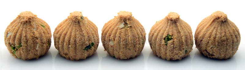 Rava and dry fruits Modak , a Maharashtrian traditional sweet stock photos Rava and dry fruits Modak , a Maharashtrian traditional sweet stock photos