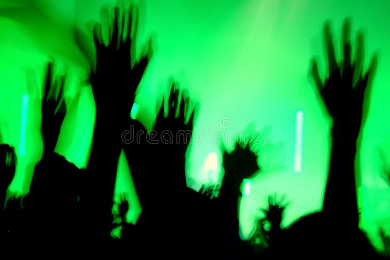 Raving people stock photo