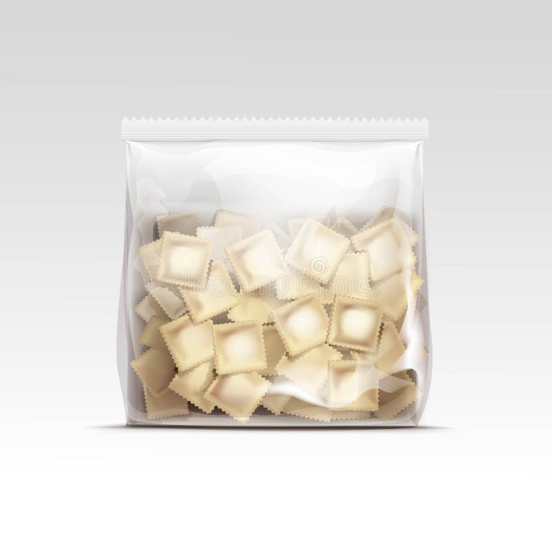 Ravioli μπουλεττών κρέατος Pelmeni συσκευασία απεικόνιση αποθεμάτων Ravioli μπουλεττών κρέατος Pelmeni συσκευασία απεικόνιση αποθεμάτων