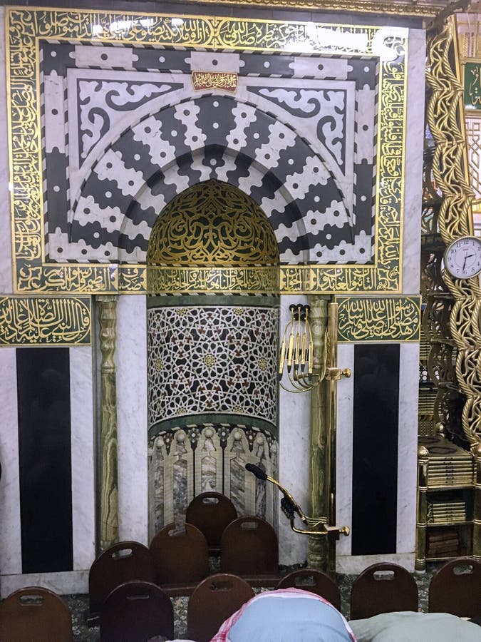 Ravza-i Muthhara στο Masjid Al Nabawi ως κήπος από τον Παράδεισο στη Γη με το όνομα στοκ φωτογραφία με δικαίωμα ελεύθερης χρήσης