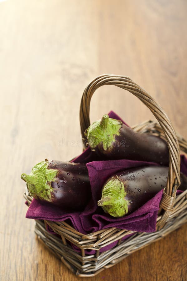 Raw aubergines stock photo. Image of colorful, nutrition 26227258