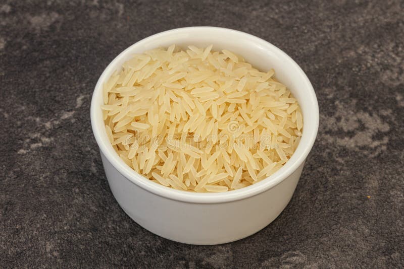Raw Basmati Rice in the Bowl Stock Image Image of nutrition, closeup