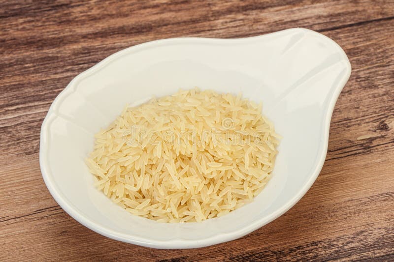Raw Basmati Rice in the Bowl Stock Image Image of nutrition, healthy