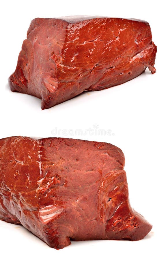 Raw beef liver stock image. Image of isolated, appetite 45137197